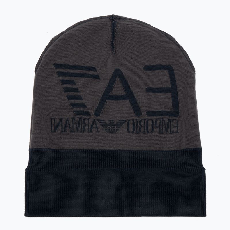 EA7 Emporio Armani Mountain Visibility Beanie aszfalt / fekete téli sapka 4