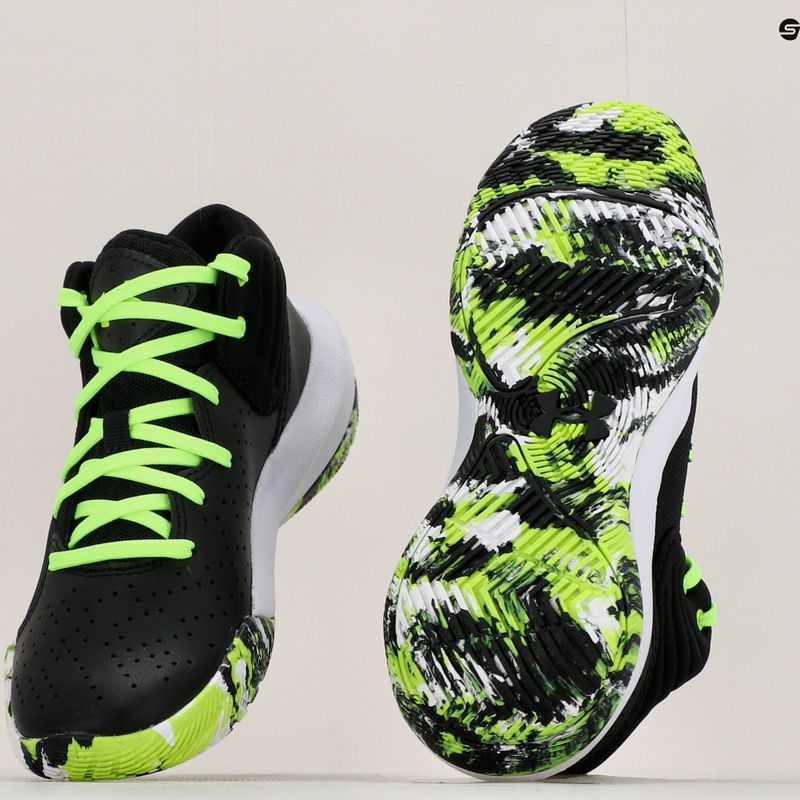 Under Armour GS Jet '21 gyermek kosárlabda cipő fekete-zöld 3024794 11