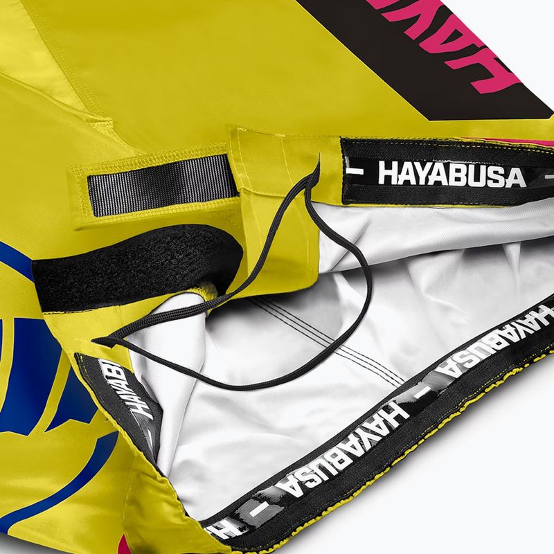 Hayabusa Icon Fight edző rövidnadrág sárga/kék 6