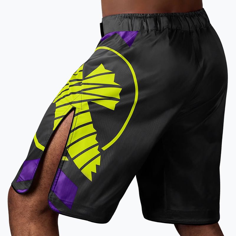 Hayabusa Icon Fight MMA rövidnadrág fekete-sárga ICFS-BK-L 4