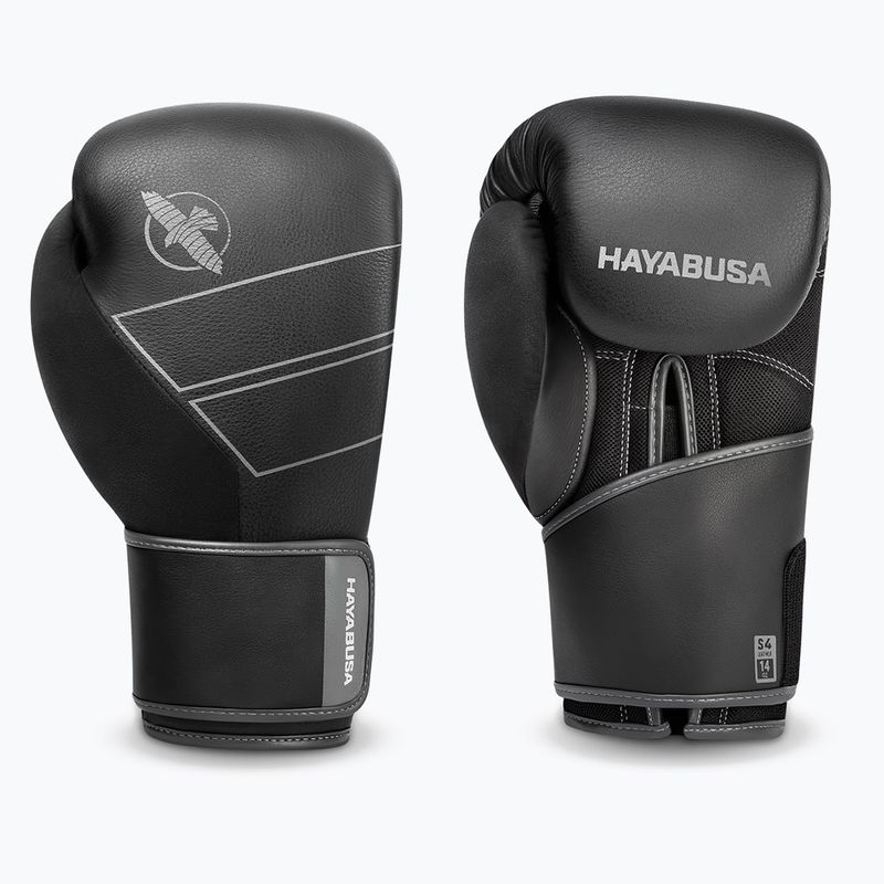 Hayabusa S4 bőr bokszkesztyűk fekete S4LBG