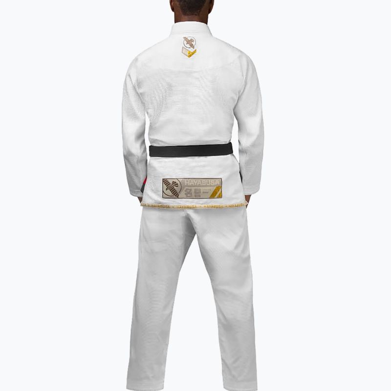 Hayabusa Ascend Könnyűsúlyú Jiu Jitsu GI Kimono fehér PLWJG-W-A3 3