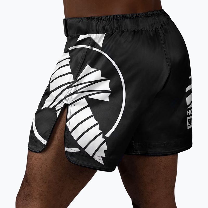 Férfi Hayabusa Icon Mid-Thigh MMA edzőnadrág fekete/fehér 2