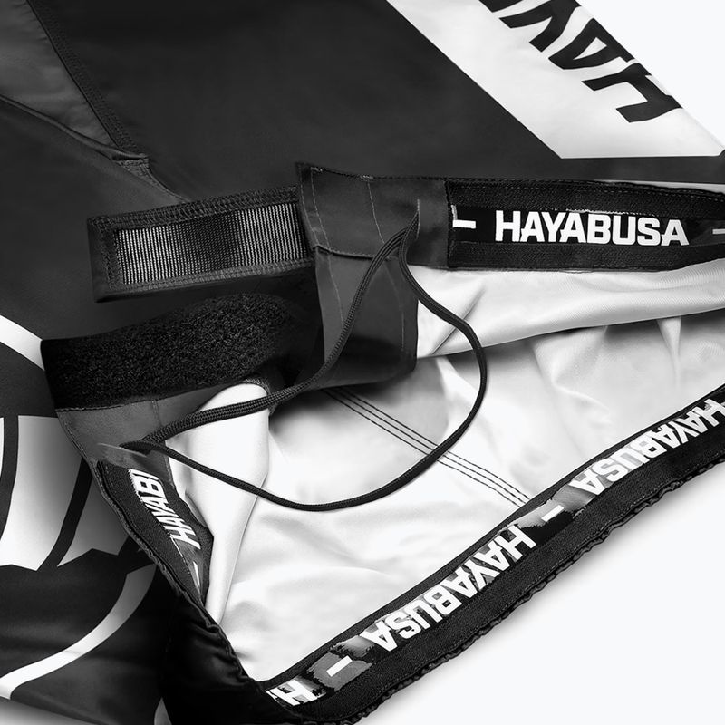 Férfi Hayabusa Icon Mid-Thigh MMA edzőnadrág fekete/fehér 5