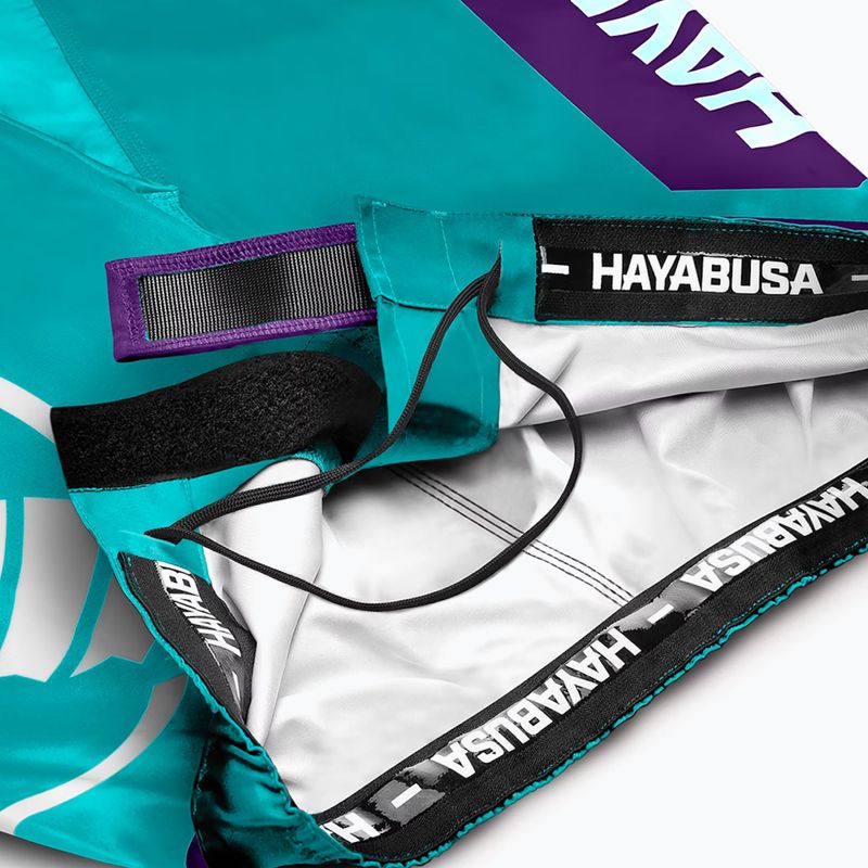 Férfi Hayabusa Icon Mid-Thigh MMA edzőnadrág teal/fehér 6