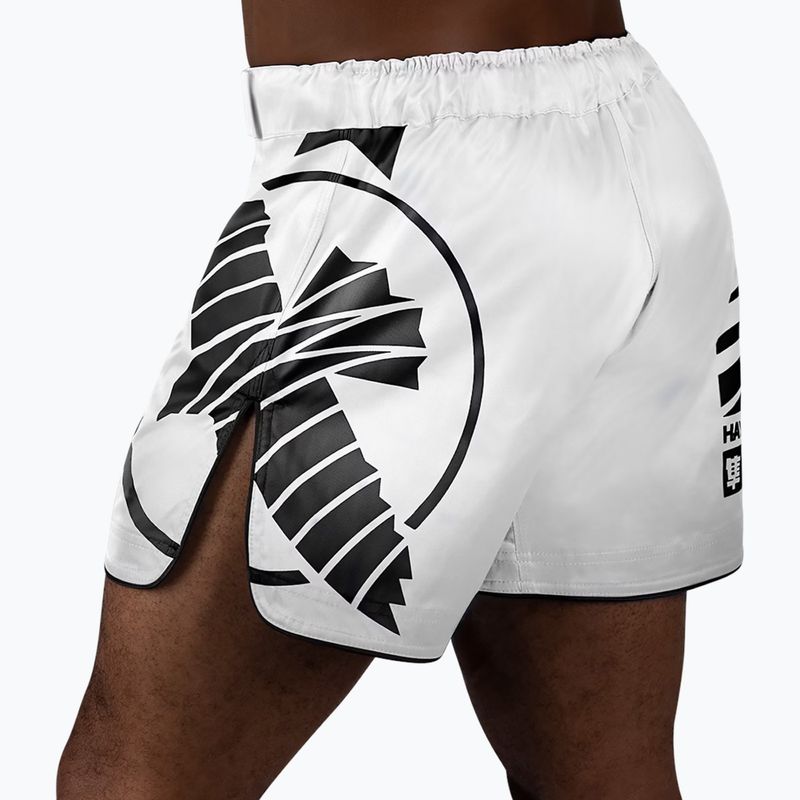 Férfi Hayabusa Icon Mid-Thigh MMA edzőnadrág fehér/fekete 3