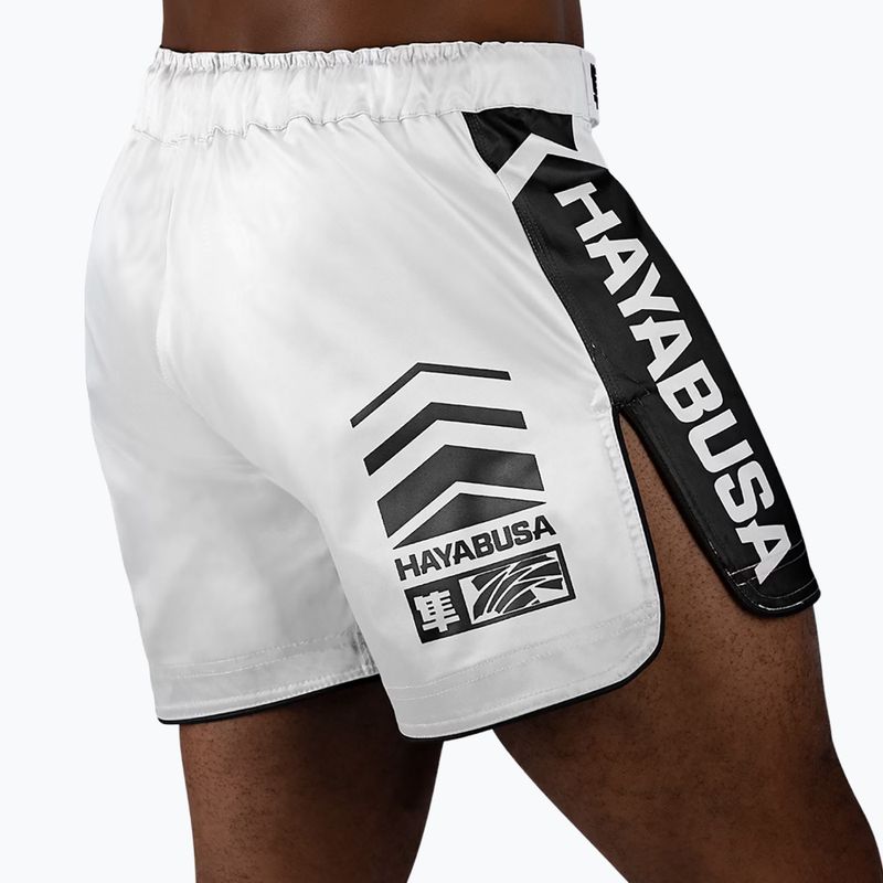 Férfi Hayabusa Icon Mid-Thigh MMA edzőnadrág fehér/fekete 4