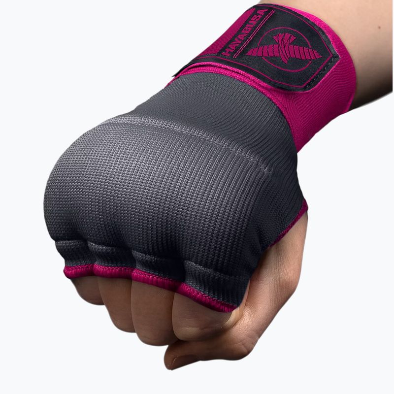 Hayabusa Quick Gel Hand Wraps szürke/rózsaszín belső kesztyű 2