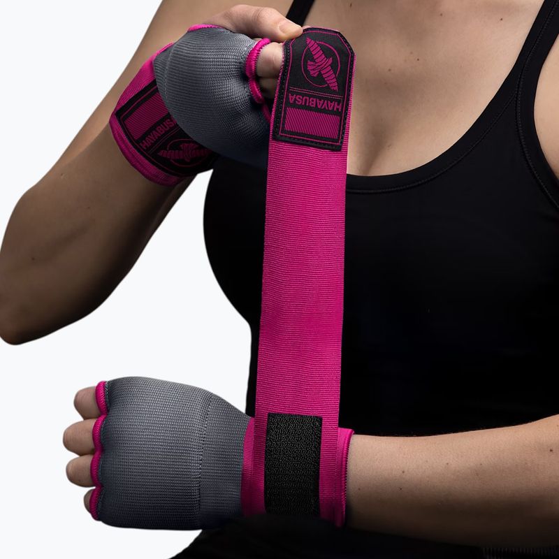 Hayabusa Quick Gel Hand Wraps szürke/rózsaszín belső kesztyű 5