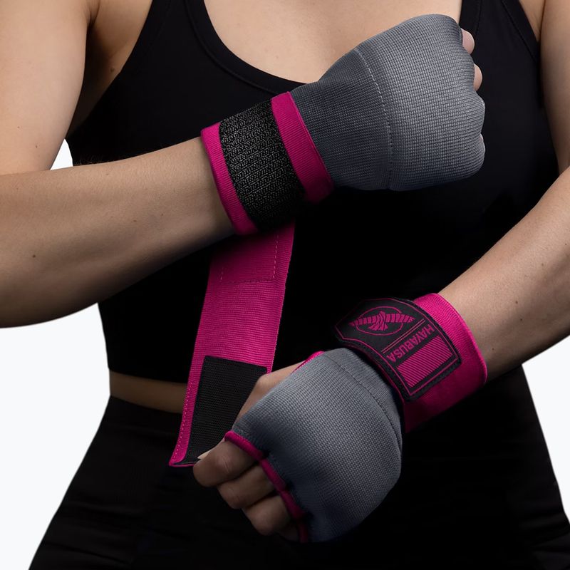 Hayabusa Quick Gel Hand Wraps szürke/rózsaszín belső kesztyű 6