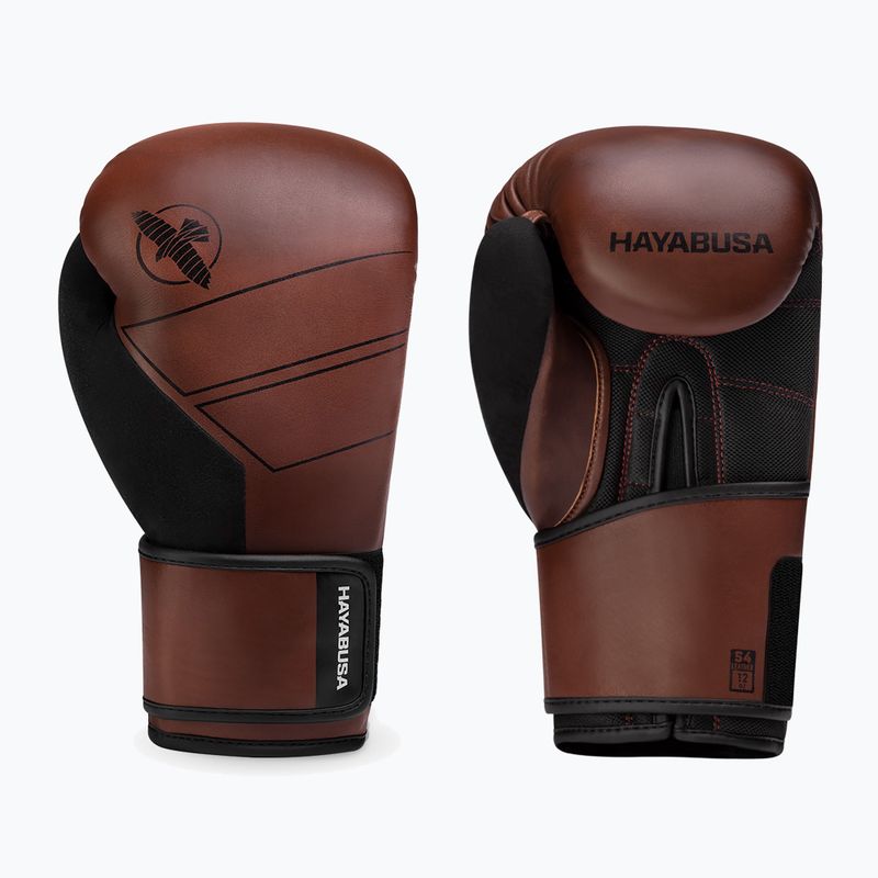 Hayabusa S4 bőr barna bokszkesztyűk S4LBG