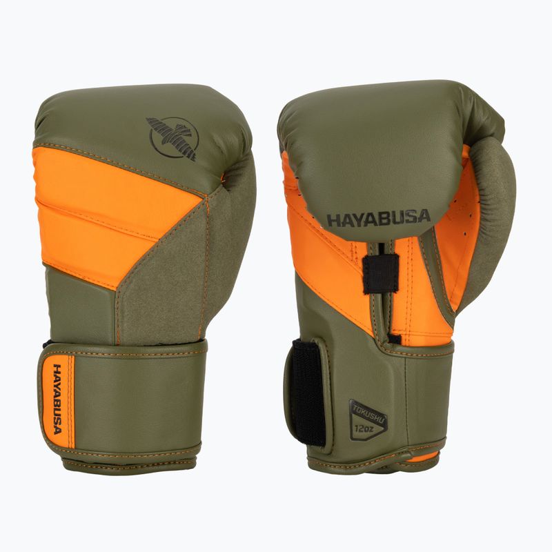Hayabusa T3 zöld/narancs bokszkesztyű