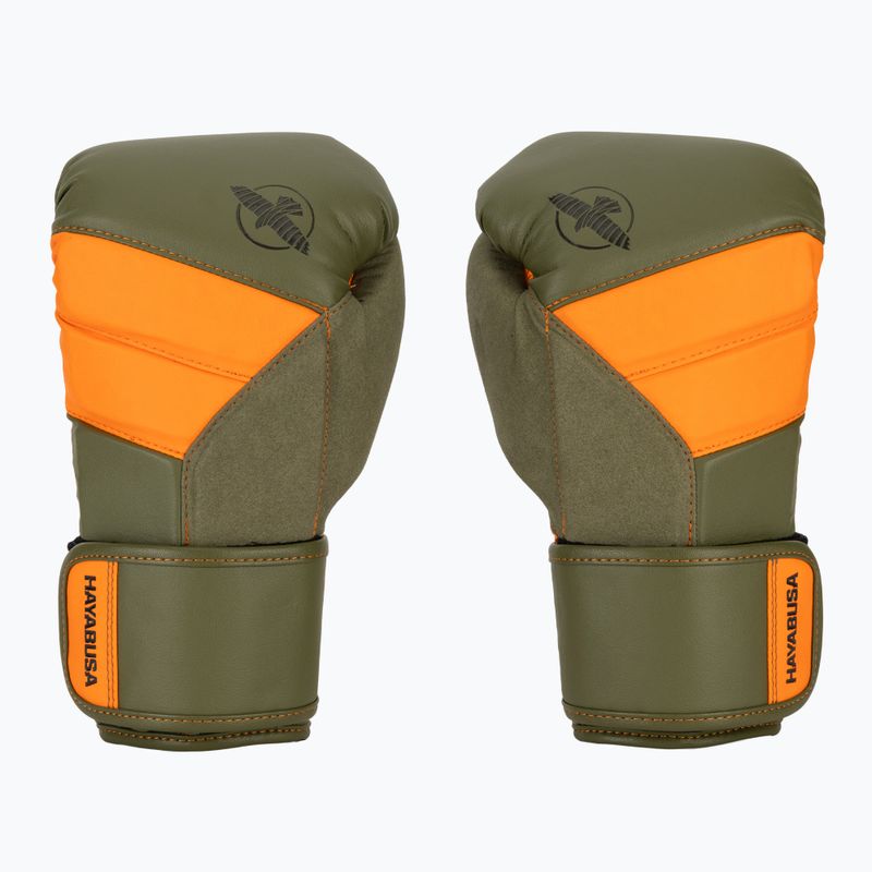 Hayabusa T3 zöld/narancs bokszkesztyű 2