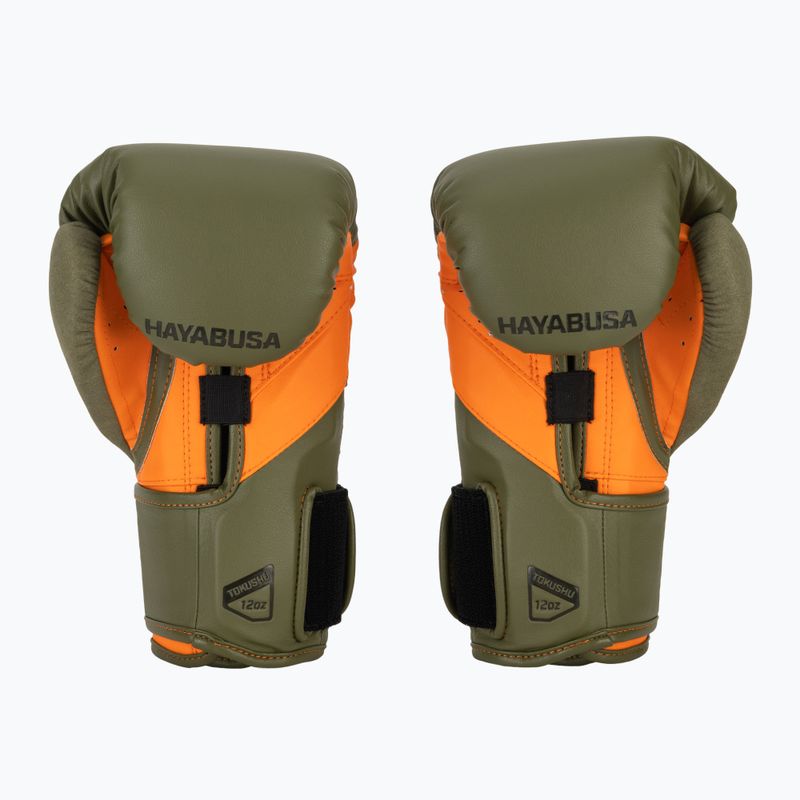 Hayabusa T3 zöld/narancs bokszkesztyű 3