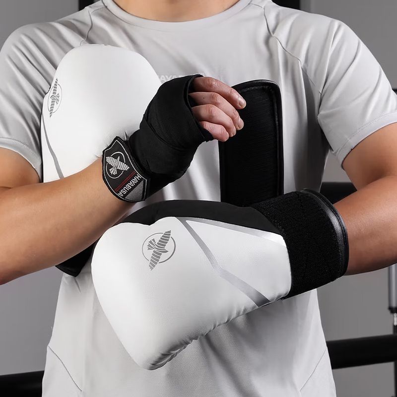 Bokszkesztyűk Hayabusa E1 Boxing white/silver 5