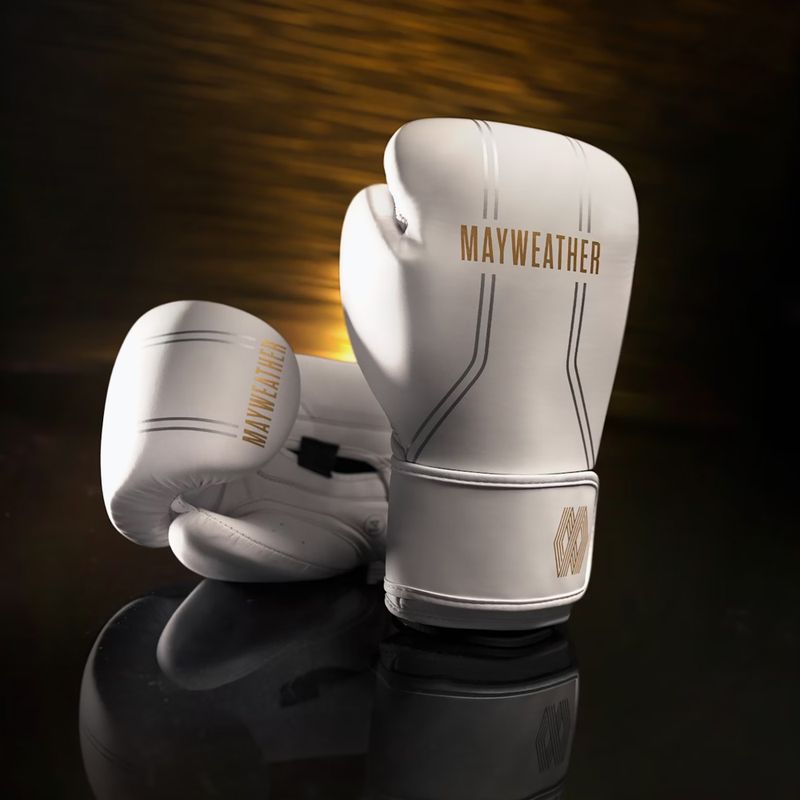 Hayabusa Mayweather Contender fehér/arany bokszkesztyű 2