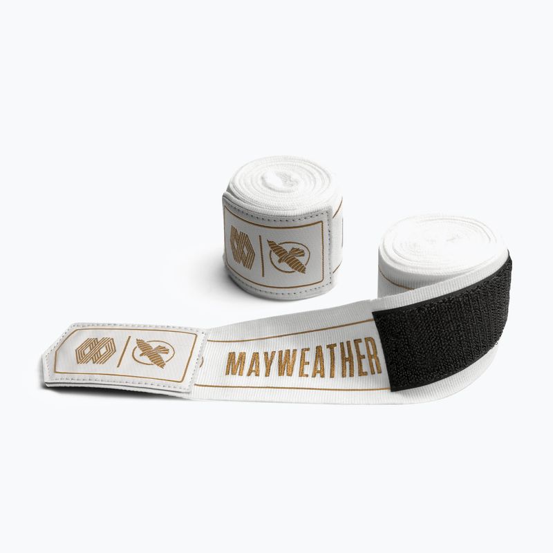 Kézbandázsok Hayabusa Mayweather Stretch Hand Wraps 450 cm white/gold 2