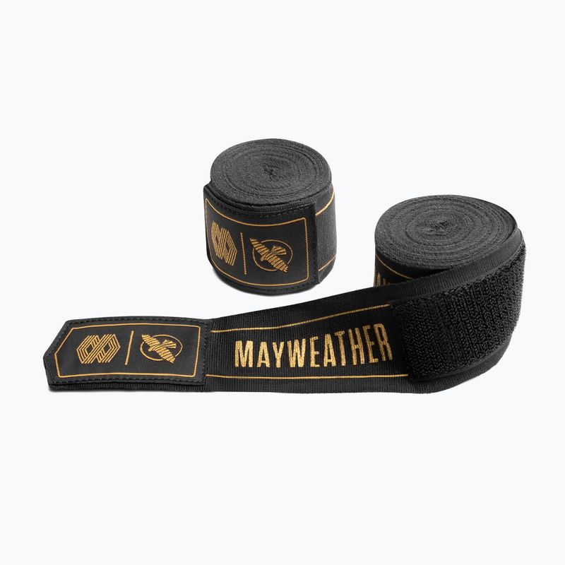 Boksz bandázsok Hayabusa Mayweather Stretch Hand Wraps 450 g black/gold 2