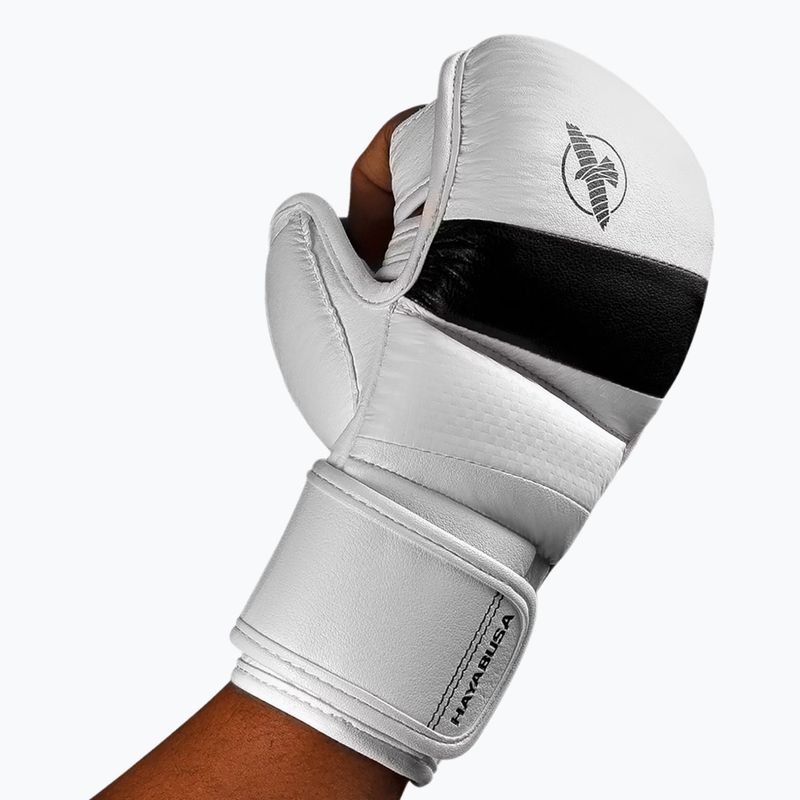 Hayabusa T3 Hybrid fehér/fekete grappling kesztyű 4