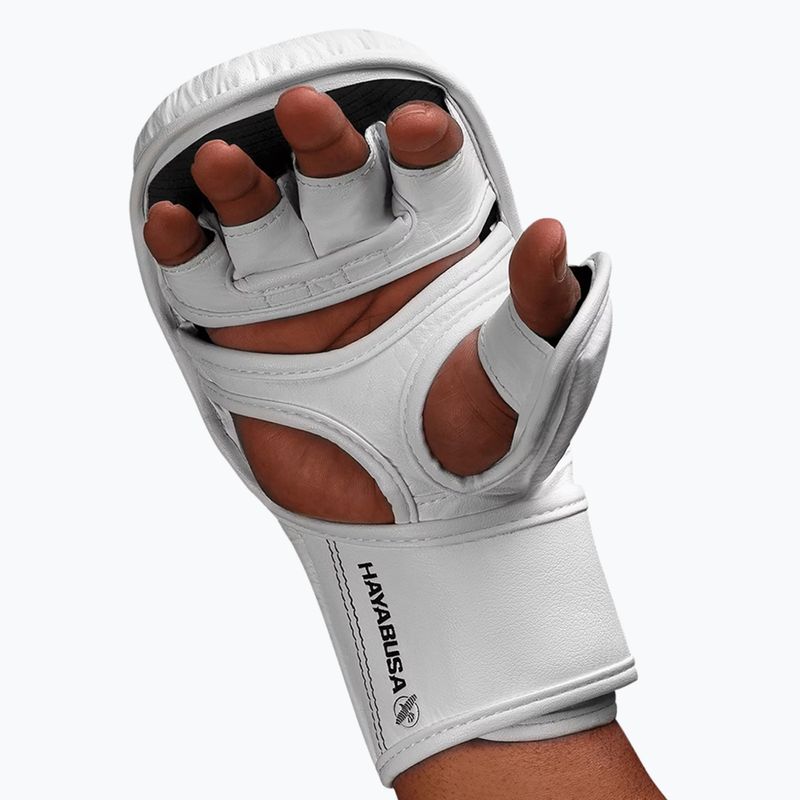Hayabusa T3 Hybrid fehér/fekete grappling kesztyű 6