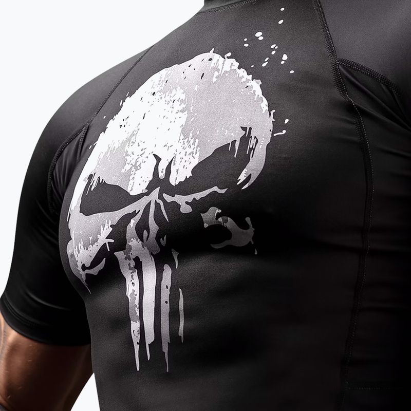 Hayabusa férfi Marvel The Punisher Rashguard Rövid ujjú rövidnadrág fekete 4