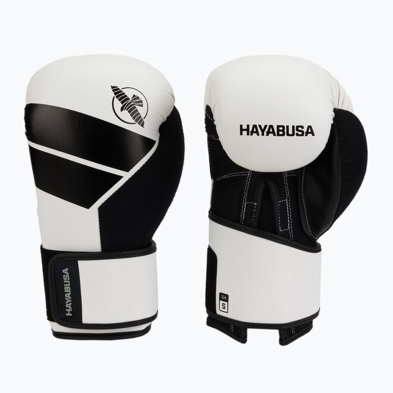 Hayabusa S4 fekete-fehér S4BG bokszkesztyűk
