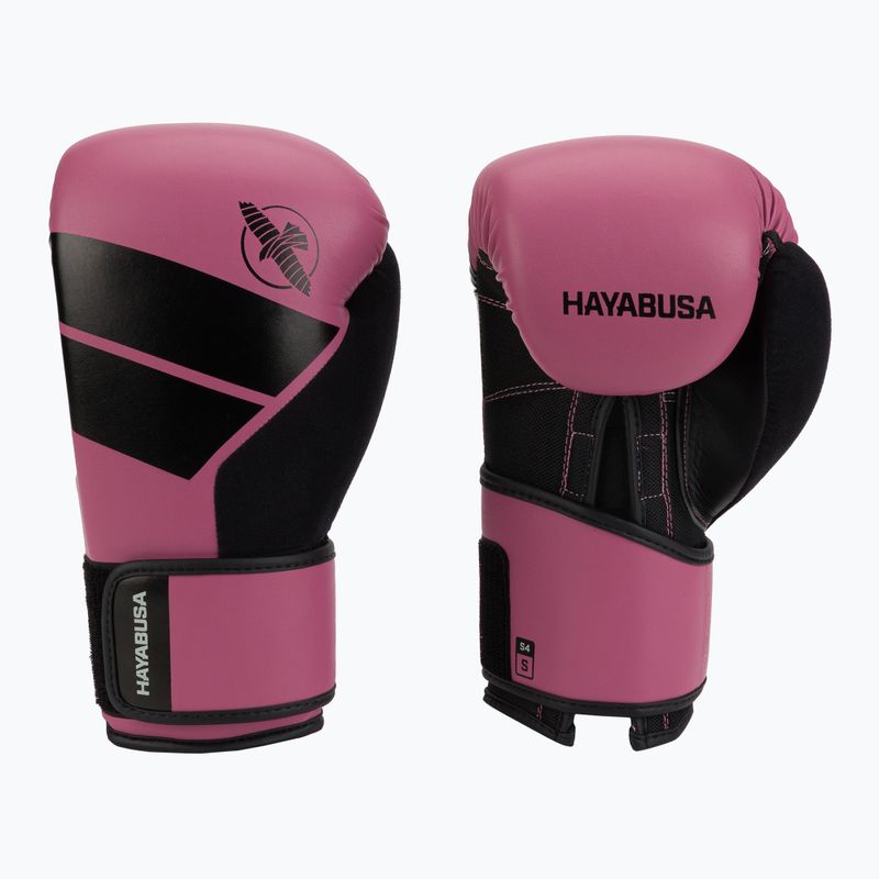 Hayabusa S4 rózsaszín/fekete bokszkesztyűk S4BG