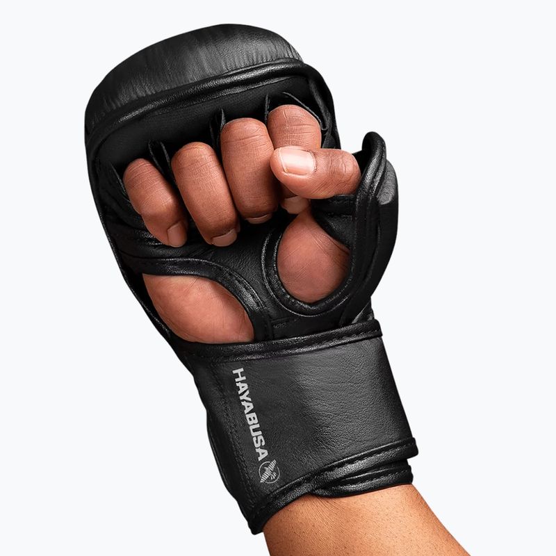 Hayabusa T3 Hybrid fekete grappling kesztyű 5