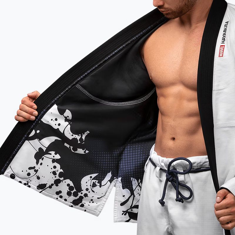 GI brazilira jiu-jitsu Hayabusa Marvel Venom white 4