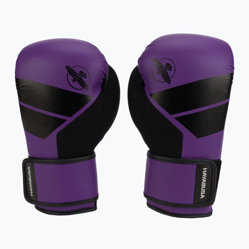 Hayabusa S4 lila/fekete bokszkesztyűk S4BG