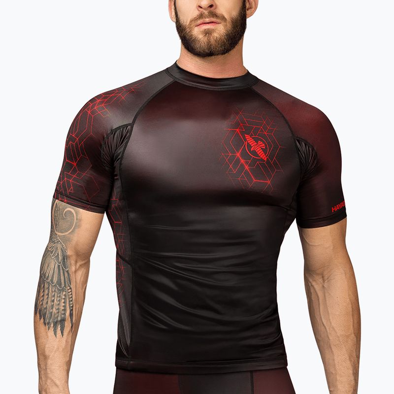 Férfi Hayabusa Geo Rashguard rövid ujjú piros