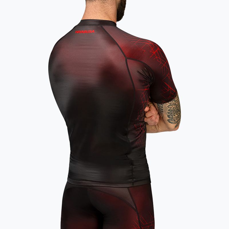 Férfi Hayabusa Geo Rashguard rövid ujjú piros 2