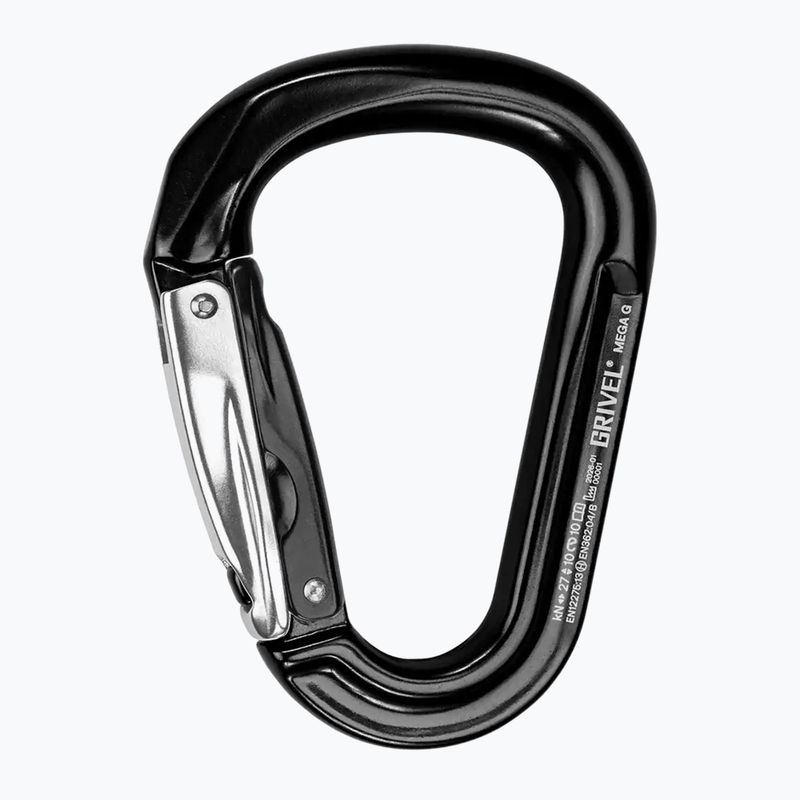 Mászókarabiner Grivel Mega K6G Twin Gate black/black