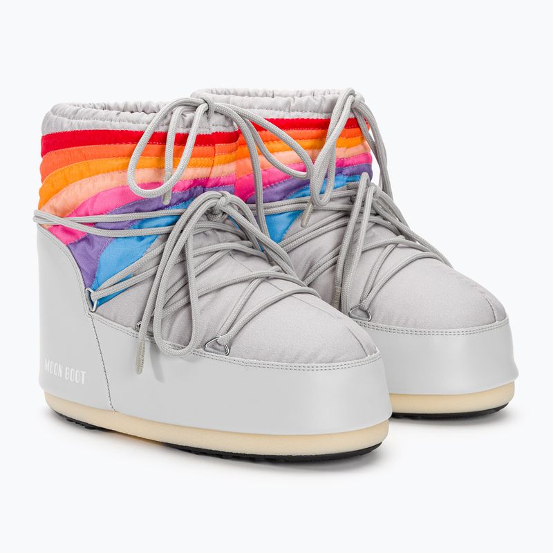 Női Moon Boot Icon Low Rainbow gleccser szürke hócsizma 4