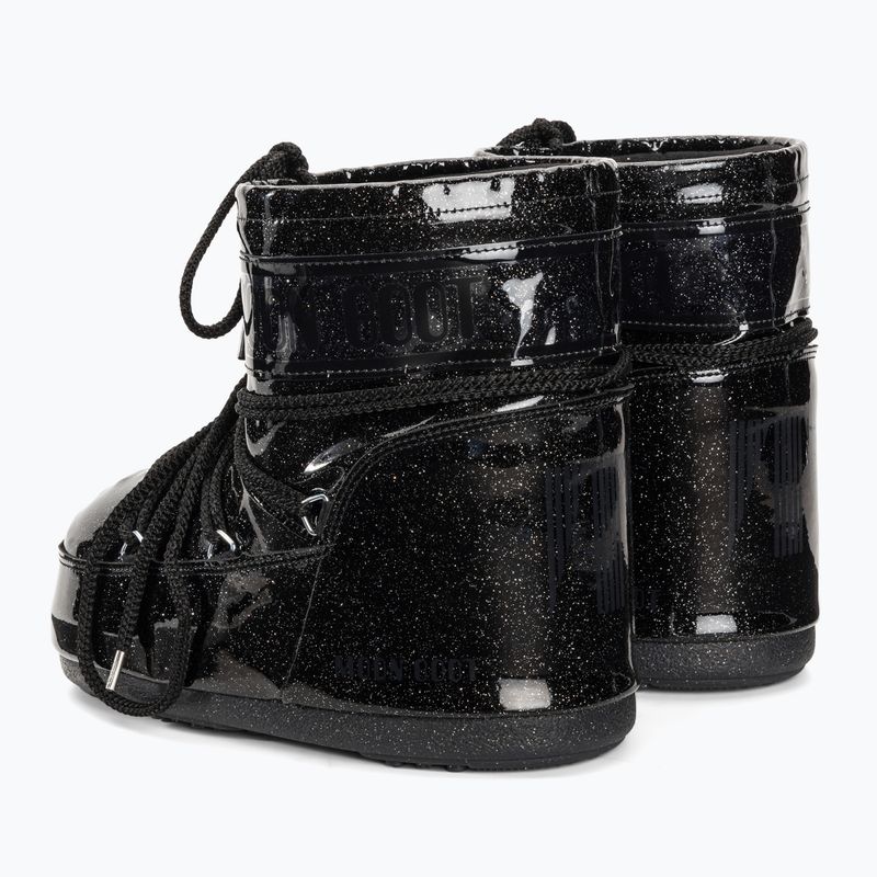 Női Moon Boot Icon Low Glitter fekete hócsizma 3