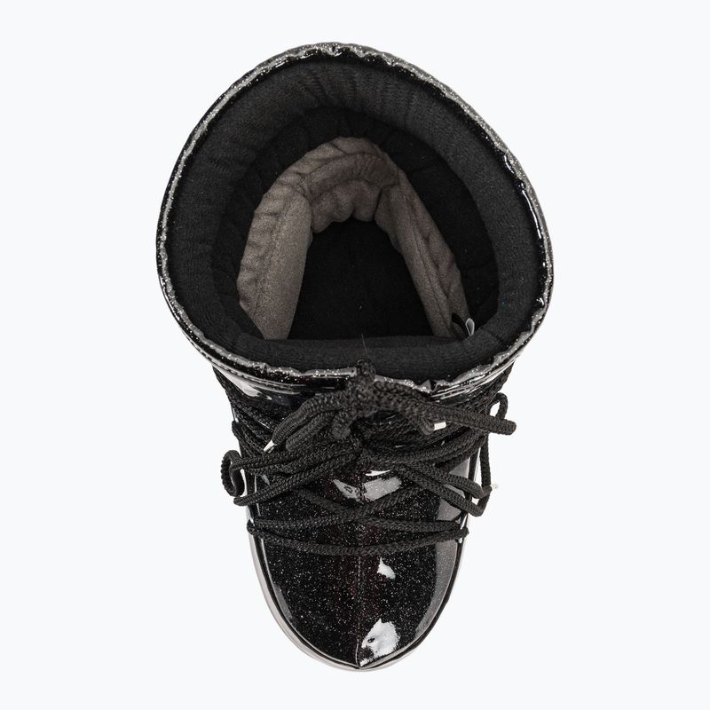 Női Moon Boot Icon Low Glitter fekete hócsizma 6