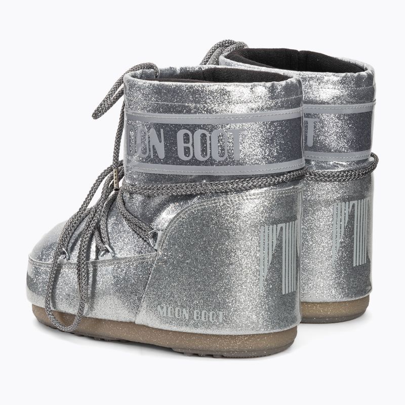 Női Moon Boot Icon Low Glitter ezüst hócsizma 3