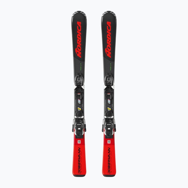 Gyerek lesikló léc Nordica Team J R (70-90) + kötés J4.5 FDT black/red