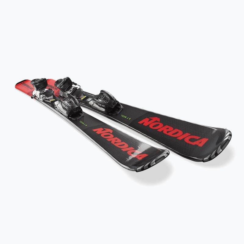 Gyerek lesikló léc Nordica Team J R (70-90) + kötés J4.5 FDT black/red 4