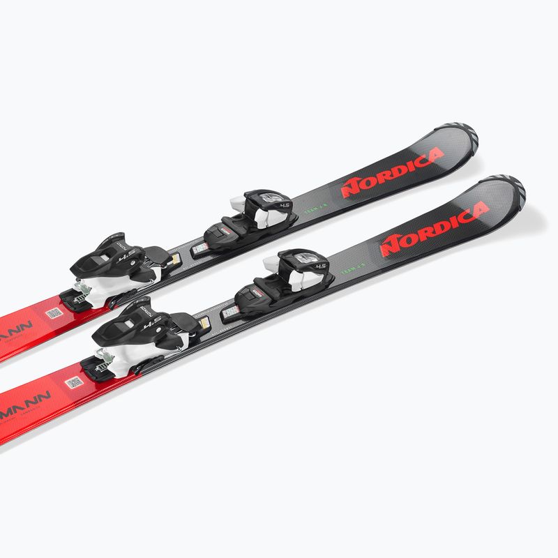 Gyerek lesikló léc Nordica Team J R (70-90) + kötés J4.5 FDT black/red 5