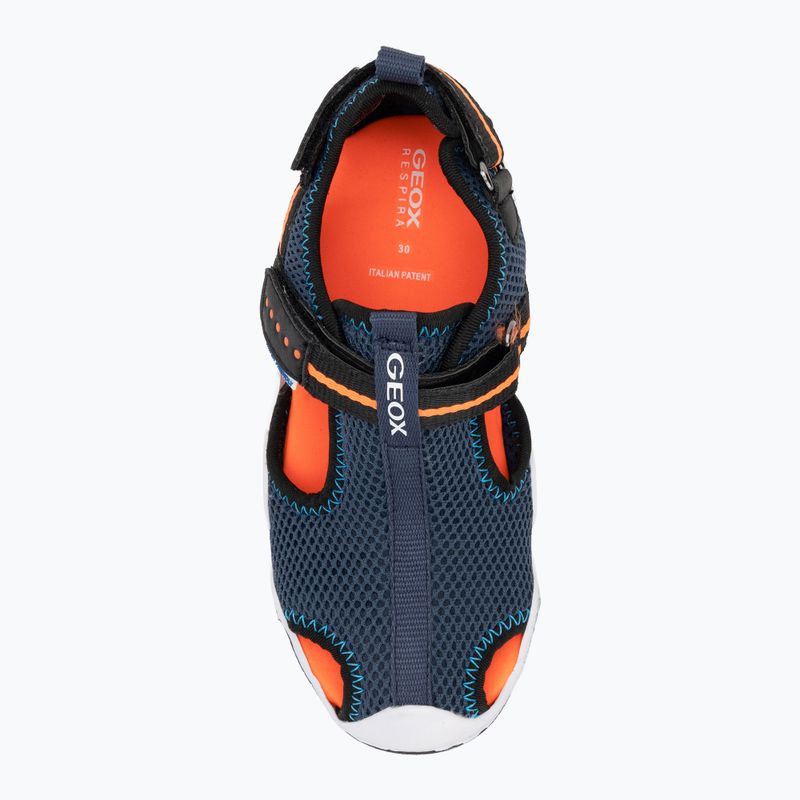 Geox Wader navy/fluo narancssárga gyermek szandálok 5