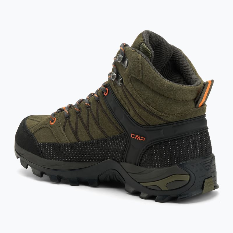 Férfi trekking cipő CMP Rigel Mid Wp olive/flame 3