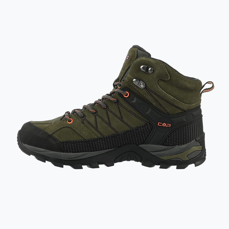 Férfi trekking cipő CMP Rigel Mid Wp olive/flame 3