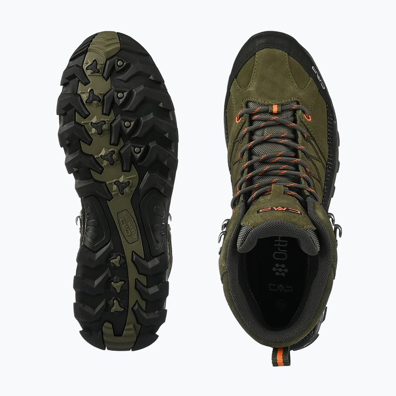 Férfi trekking cipő CMP Rigel Mid Wp olive/flame 5