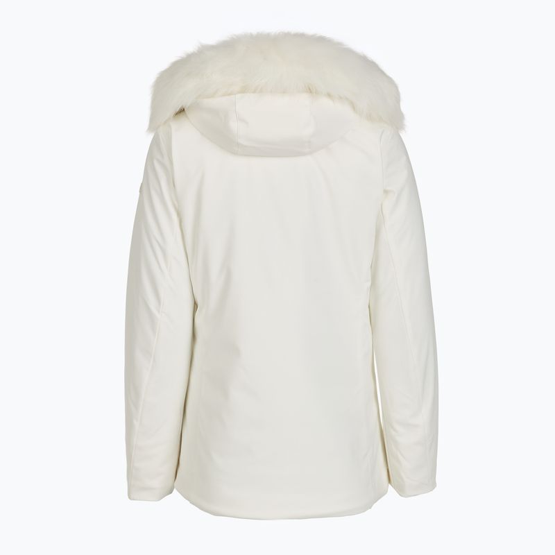 Női bélelt dzseki CMP 35K3626F Zip Hood Synthetic Fur chalk white/blue ink 2