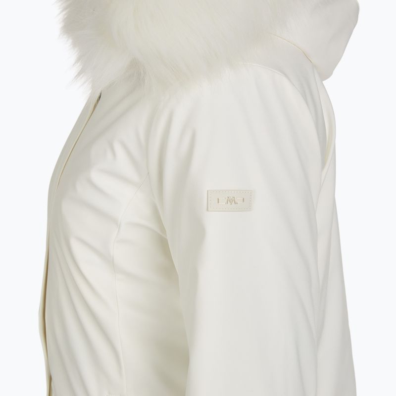 Női bélelt dzseki CMP 35K3626F Zip Hood Synthetic Fur chalk white/blue ink 3