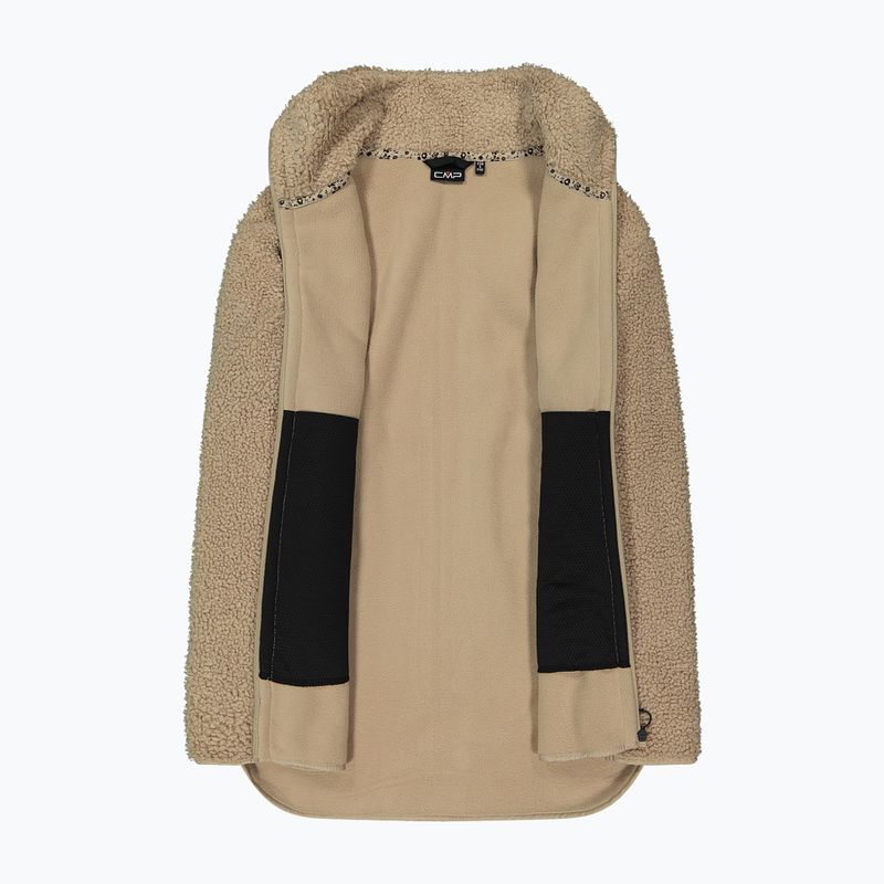 Női dzseki CMP 35P3846 Long Teddy Highloft cookie 4