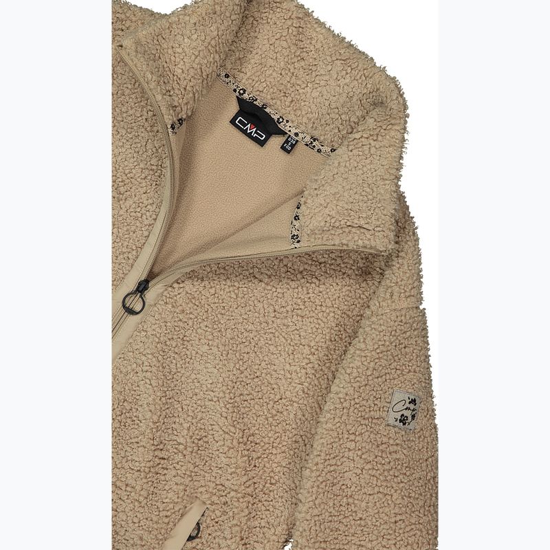 Női dzseki CMP 35P3846 Long Teddy Highloft cookie 5