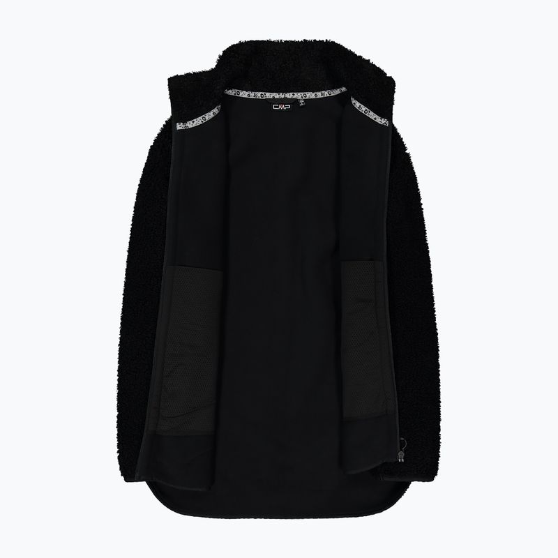 Női dzseki CMP 35P3846 Long Teddy Highloft black 4