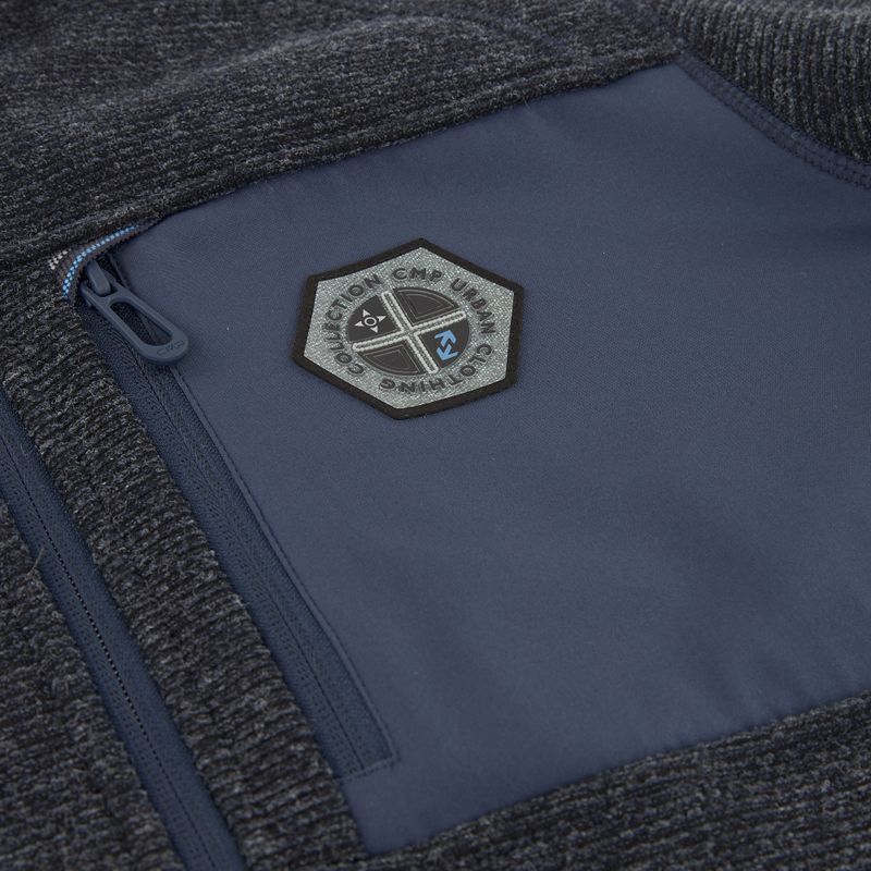 Férfi polár pulóver CMP 35H3907 Melange kötött blue melange/blue 4